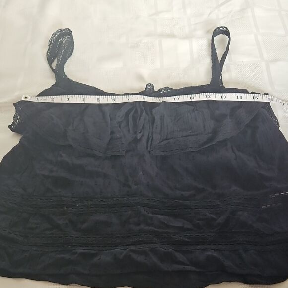 Abercrombie & Fitch Black Ruffled Tie Front Camisole - Picture 9 of 16